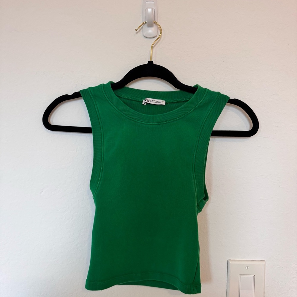 Zara Green Crop Top